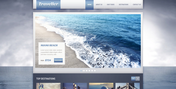 путеводитель адаптивный шаблон сайта