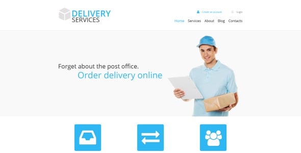 адаптивный шаблон сайта службы доставки