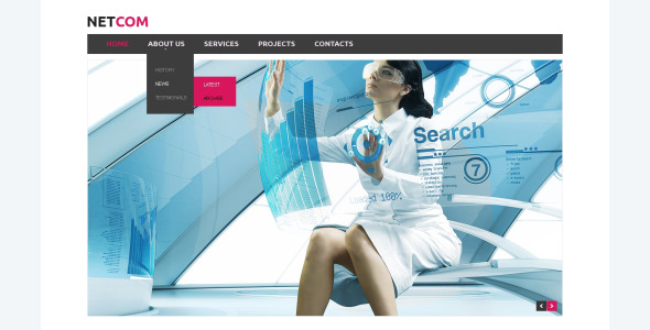 коммуникационный адаптивный шаблон веб-сайта