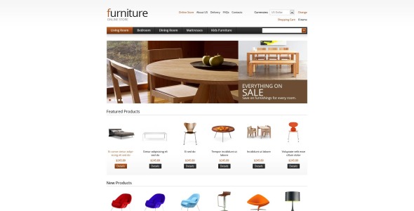 мебель для вашей квартиры шаблон virtuemart