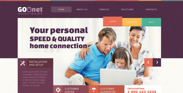 адаптивный шаблон веб-сайта в Интернете