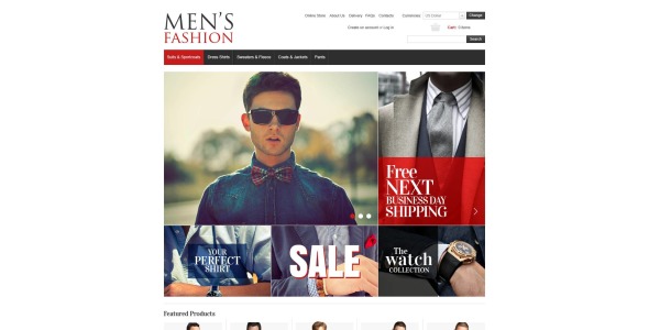 мужская мода virtuemart шаблон