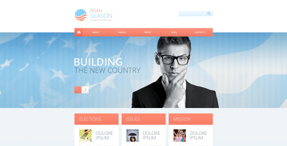 адаптивный шаблон сайта политического кандидата