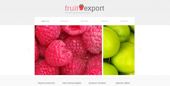 фруктовый адаптивный шаблон сайта