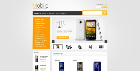 шаблон virtuemart для мобильных телефонов