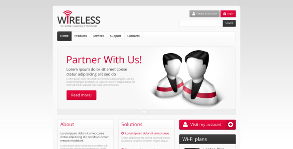 адаптивный шаблон веб-сайта в интернете