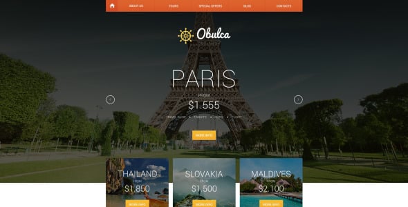 адаптивный шаблон сайта туристического агентства