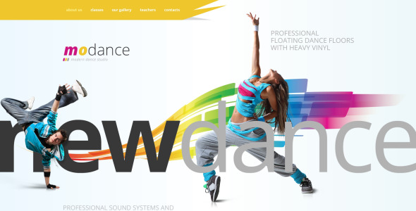 шаблон сайта танцевальной студии