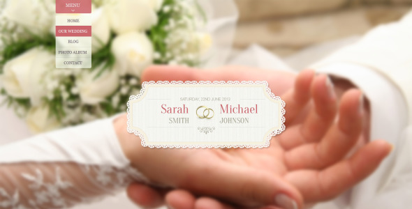 шаблон сайта свадебного альбома