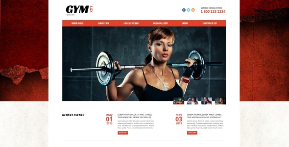 тренажерный зал для здоровья и красоты joomla шаблон