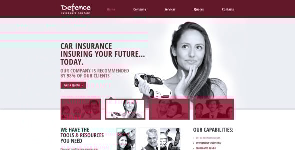 отзывчивый шаблон страхового сайта