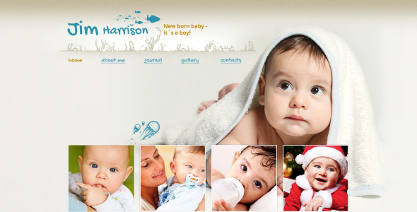 новорожденный адаптивный шаблон сайта