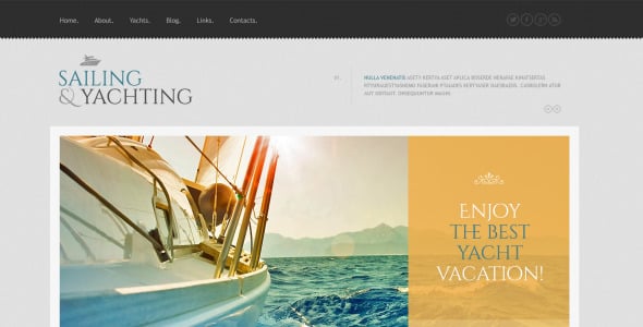 яхтинг отзывчивая тема wordpress