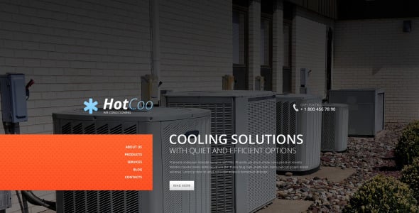 шаблон веб-сайта кондиционера