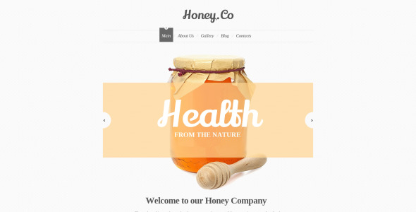 адаптивный шаблон сайта honey store