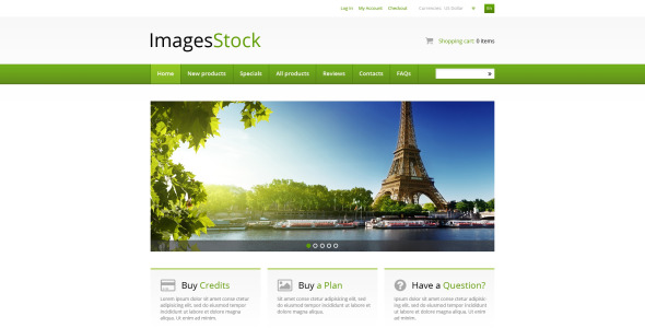 изображение стокового шаблона zencart