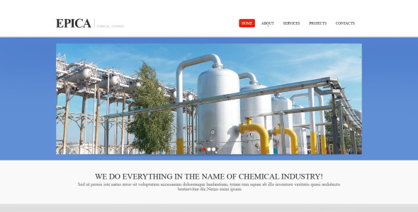 промышленный адаптивный шаблон сайта