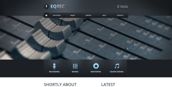 адаптивный шаблон сайта студии звукозаписи