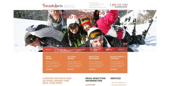 реабилитация moto cms html шаблон