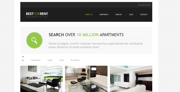 квартиры в аренду шаблон joomla