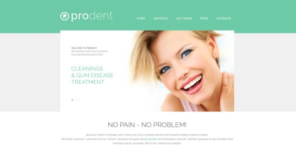 адаптивный шаблон сайта стоматологии