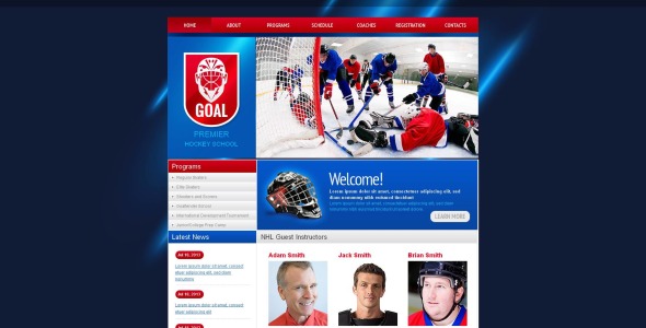 шаблон html hockey moto cms