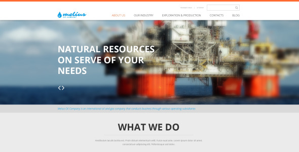 газ и нефть отзывчивый шаблон веб-сайта