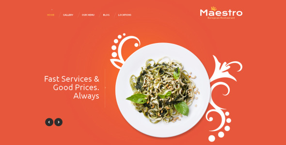 хороший ресторан wordpress тема