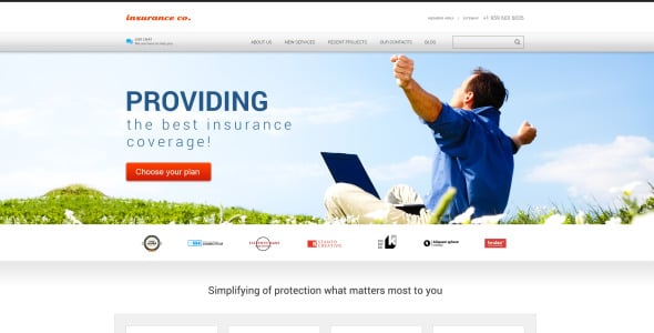 страхование с льготами тема wordpress