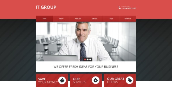 шаблон IT group drupal