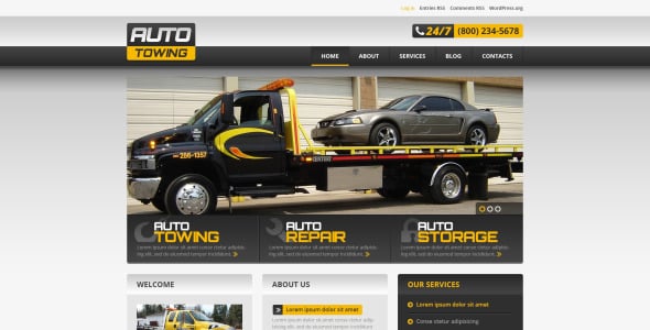 успешный ремонт автомобилей wordpress тема