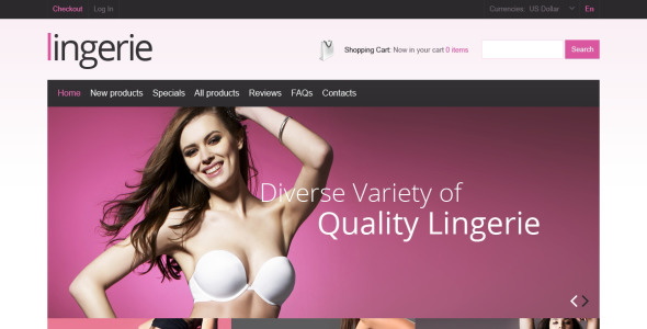 женское белье шаблон zencart