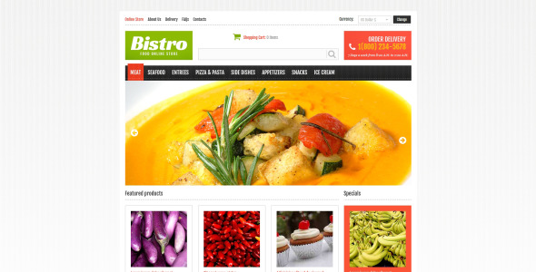 шаблон интернет-магазина продуктов питания virtuemart