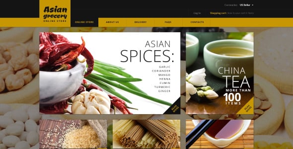 азиатский продуктовый шаблон virtuemart