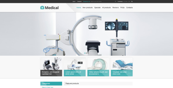 медицинский магазин zencart шаблон