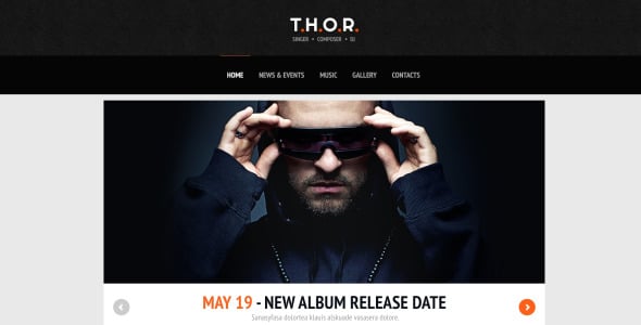 оригинальная тема WordPress singer wordpress theme