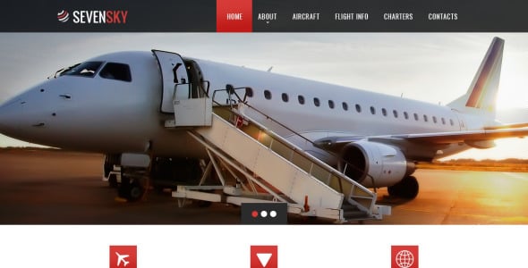 адаптивный шаблон сайта частной авиакомпании