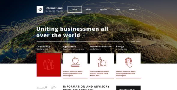 адаптивный шаблон сайта по связям с общественностью