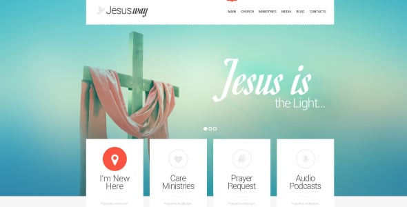 христианская отзывчивая тема wordpress