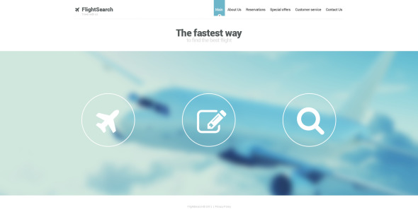 Шаблон сайта частной авиакомпании - Private Airline - HTML5 ...