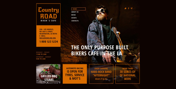 адаптивный шаблон сайта кафе и ресторана