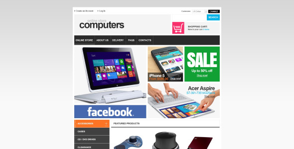 компьютеры и компоненты шаблон virtuemart