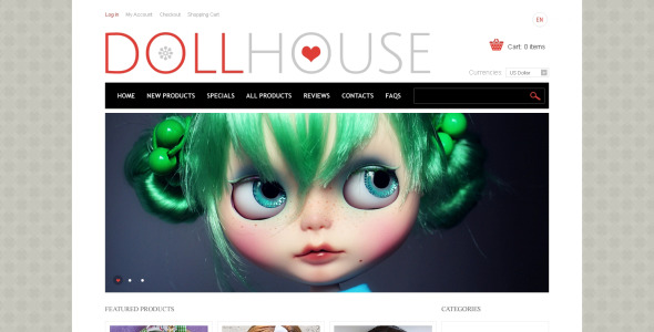 кукольный домик zencart шаблон