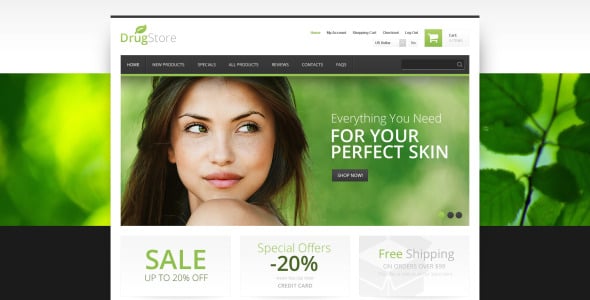 аптека zencart шаблон