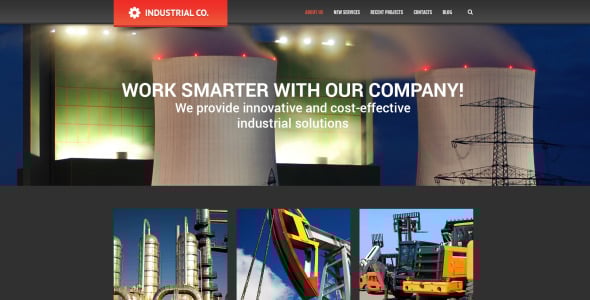 industrial for evolution wordpress тема