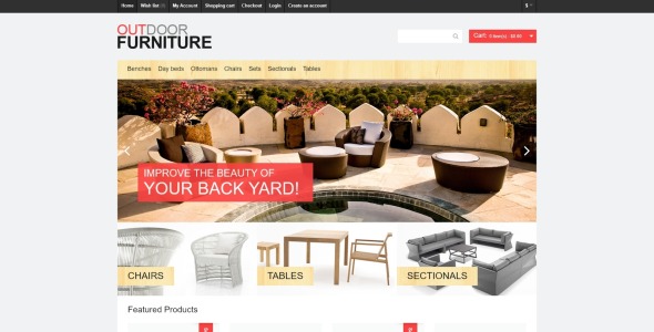 уличная мебель шаблон opencart