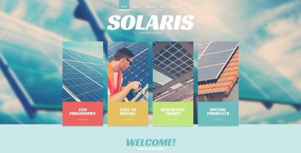 отзывчивый шаблон веб-сайта солнечной энергии