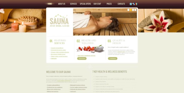 sauna moto cms html шаблон
