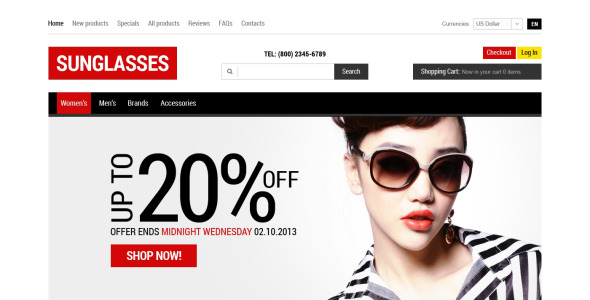 очки для глаз шаблон zencart