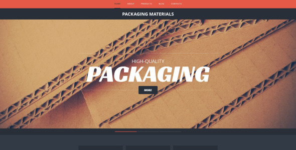 упаковка адаптивный шаблон сайта